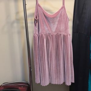 ADORABLE pink velvet baby doll dress